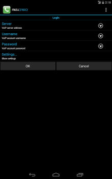 تحميل MizuDroid SIP VOIP Softphone الاتصالات لنظام أندرويد لقطة شاشة 5
