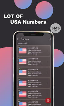 تحميل USA Number Receive SMS online الاتصالات لنظام أندرويد لقطة شاشة 2