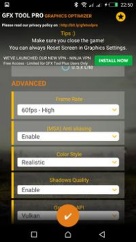 تحميل GFX Tool Pro for PU Battlegoun أدوات لنظام أندرويد لقطة شاشة 2