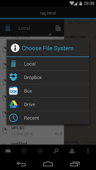 تحميل DroidEdit (free code editor) عمل لنظام أندرويد لقطة شاشة 4