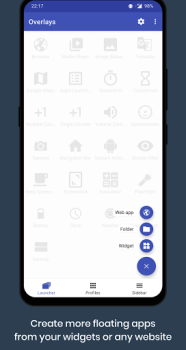 تحميل Overlays - Floating Launcher عمل لنظام أندرويد لقطة شاشة 2