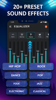 تحميل تعزيز الصوت&الجهير-Equalizer الموسيقى والصوت لنظام أندرويد لقطة شاشة 3